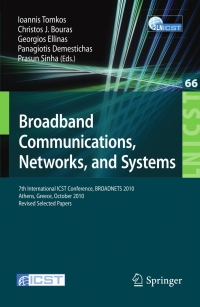 Cover image: Broadband Communications, Networks and Systems 1st edition 9783642303753