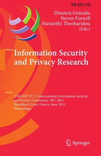 Imagen de portada: Information Security and Privacy Research 1st edition 9783642304354