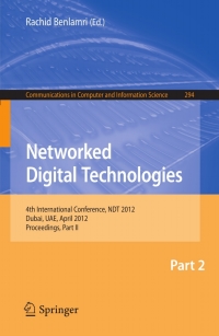 Imagen de portada: Networked Digital Technologies, Part II 1st edition 9783642305665