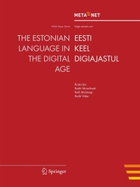 Cover image: The Estonian Language in the Digital Age 1st edition 9783642307850