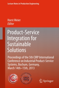 Titelbild: Product-Service Integration for Sustainable Solutions 9783642308192