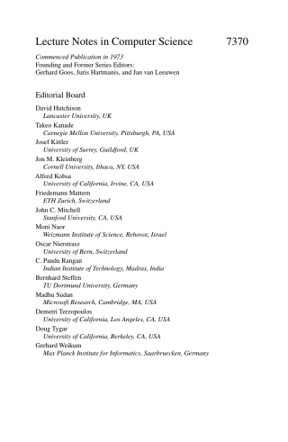 Cover image: The Multivariate Algorithmic Revolution and Beyond 1st edition 9783642308901