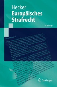 Cover image: Europäisches Strafrecht 4th edition 9783642309526