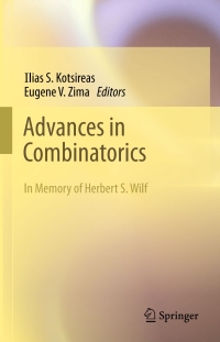 Titelbild: Advances in Combinatorics 9783642309786