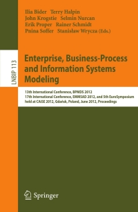 صورة الغلاف: Enterprise, Business-Process and Information Systems Modeling 1st edition 9783642310713