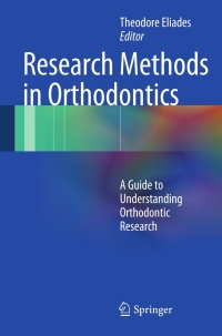Cover image: Research Methods in Orthodontics 9783642313769