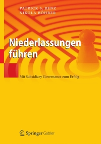 Immagine di copertina: Niederlassungen führen 9783642313868