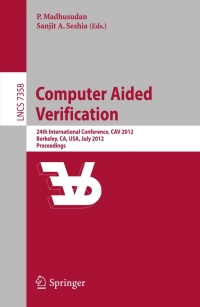 Cover image: Computer Aided Verification 1st edition 9783642314230