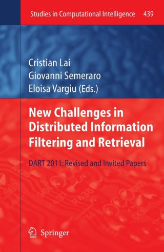 Cover image: New Challenges in Distributed Information Filtering and Retrieval 9783642315459