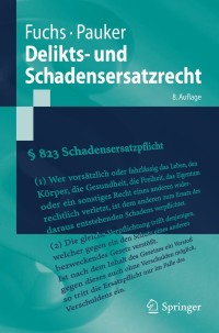 Cover image: Delikts- und Schadensersatzrecht 8th edition 9783642316173