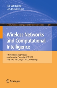 Cover image: Wireless Networks and Computational Intelligence 1st edition 9783642316852