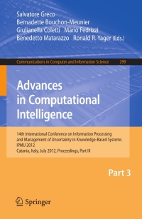 صورة الغلاف: Advances in Computational Intelligence, Part III 1st edition 9783642317170
