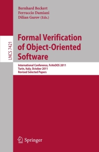 Cover image: Formal Verification of Object-Oriented Software 1st edition 9783642317613