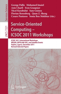 صورة الغلاف: Service-Oriented Computing - ICSOC  2011 Workshops 1st edition 9783642318740