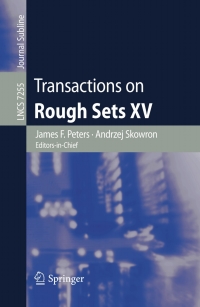 صورة الغلاف: Transactions on Rough Sets XV 1st edition 9783642319020