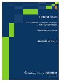 Cover image: Internet Privacy 9783642319426