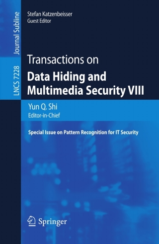 Imagen de portada: Transactions on Data Hiding and Multimedia Security VIII 1st edition 9783642319709