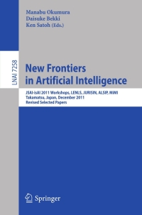Cover image: New Frontiers in Artificial Intelligence 1st edition 9783642320897