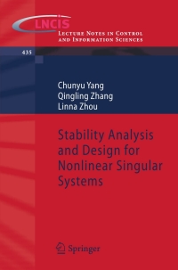 Cover image: Stability Analysis and Design for Nonlinear Singular Systems 9783642321436