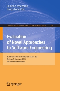 Omslagafbeelding: Evaluation of Novel Approaches to Software Engineering 9783642323409