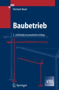 صورة الغلاف: Baubetrieb 3rd edition 9783642325328