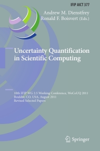 Cover image: Uncertainty Quantification in Scientific Computing 1st edition 9783642326769