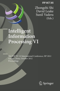 Cover image: Intelligent Information Processing VI 1st edition 9783642328909