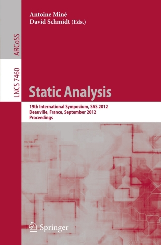 Cover image: Static Analysis 1st edition 9783642331244