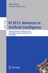 Cover image: KI 2012: Advances in Artificial Intelligence 1st edition 9783642333460