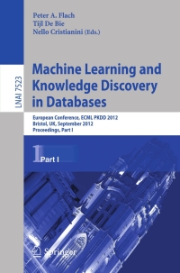 Cover image: Machine Learning and Knowledge Discovery in Databases 1st edition 9783642334597