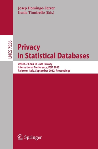 Cover image: Privacy in Statistical Databases 1st edition 9783642336263