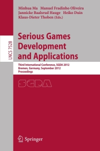 表紙画像: Serious Games Development and Applications 1st edition 9783642336867