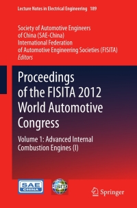 صورة الغلاف: Proceedings of the FISITA 2012 World Automotive Congress 9783642338403