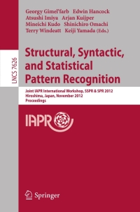 Cover image: Structural, Syntactic, and Statistical Pattern Recognition 1st edition 9783642341656