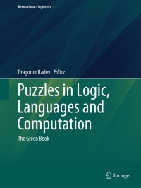 Titelbild: Puzzles in Logic, Languages and Computation 9783642343711