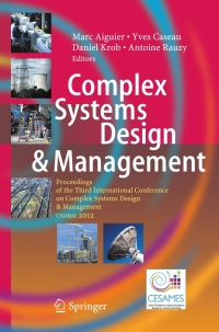 Titelbild: Complex Systems Design & Management 9783642344039