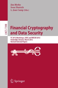表紙画像: Financial Cryptography and Data Security 1st edition 9783642346378