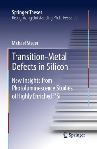 Cover image: Transition-Metal Defects in Silicon 9783642350788
