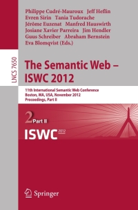 Immagine di copertina: The Semantic Web -- ISWC 2012 1st edition 9783642351723
