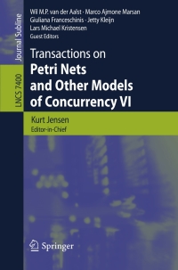 Imagen de portada: Transactions on Petri Nets and Other Models of Concurrency VI 1st edition 9783642351785