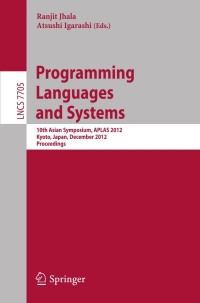 صورة الغلاف: Programming Languages and Systems 1st edition 9783642351815