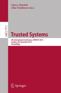 Omslagafbeelding: Trusted Systems 1st edition 9783642353703