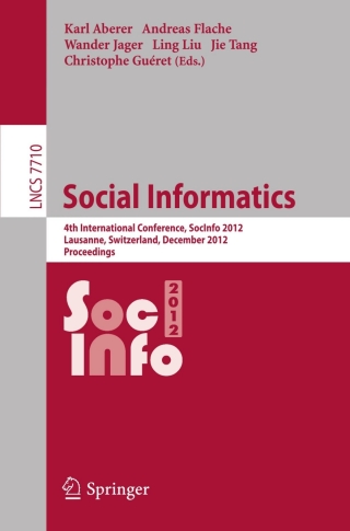 Imagen de portada: Social Informatics 1st edition 9783642353857