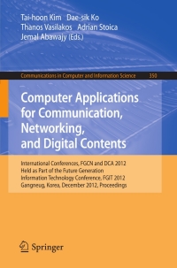 Cover image: Computer Applications for Communication, Networking, and Digital Contents 1st edition 9783642355936