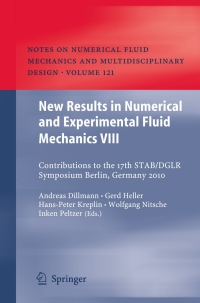 Imagen de portada: New Results in Numerical and Experimental Fluid Mechanics VIII 9783642356797