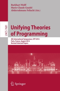 Imagen de portada: Unifying Theories of Programming 9783642357046