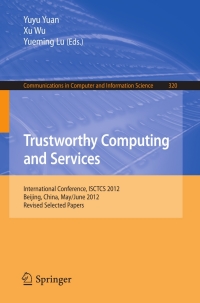Cover image: Trustworthy Computing and Services 9783642357947