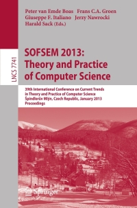 表紙画像: SOFSEM 2013: Theory and Practice of Computer Science 9783642358425