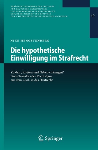 Cover image: Die hypothetische Einwilligung im Strafrecht 9783642359187