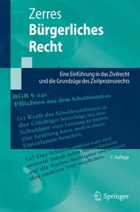 Imagen de portada: Bürgerliches Recht 7th edition 9783642359774
